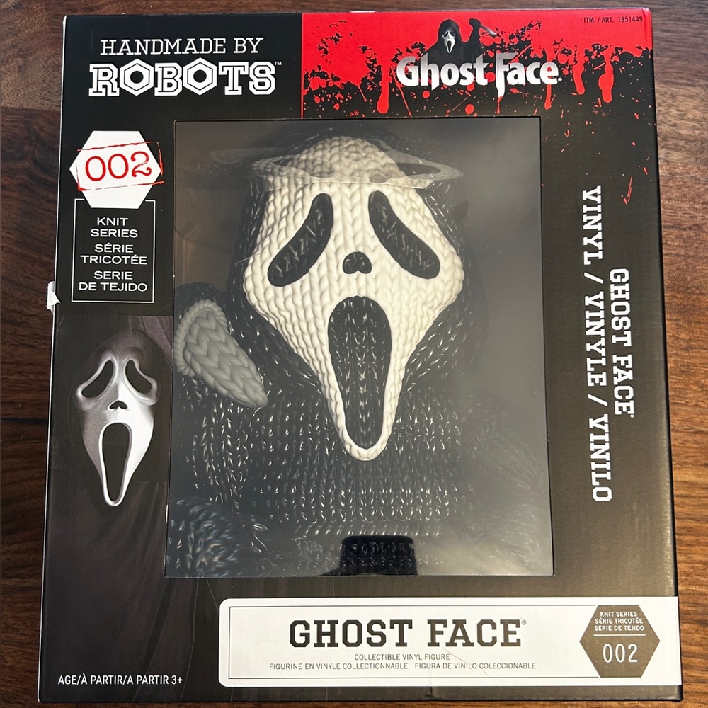Scream GhostFace 002 12" Vinyl Knit Series Figure Handmade Robots 1851449 New